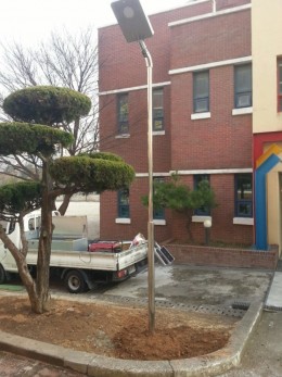 전남 순천 대석초등학교 태양광 가로등 설치사례